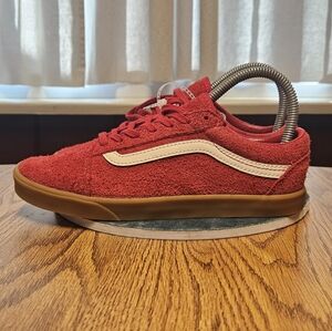 New Vans Old Skool Lowpro Suede Shoes - Red Unisex Size Men's 5 Womens 6.5 NWOB